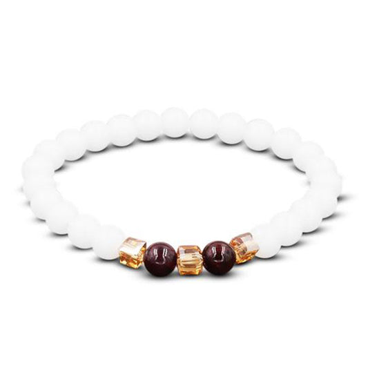 Buddha Essence Natural White Jade Protection Bracelet