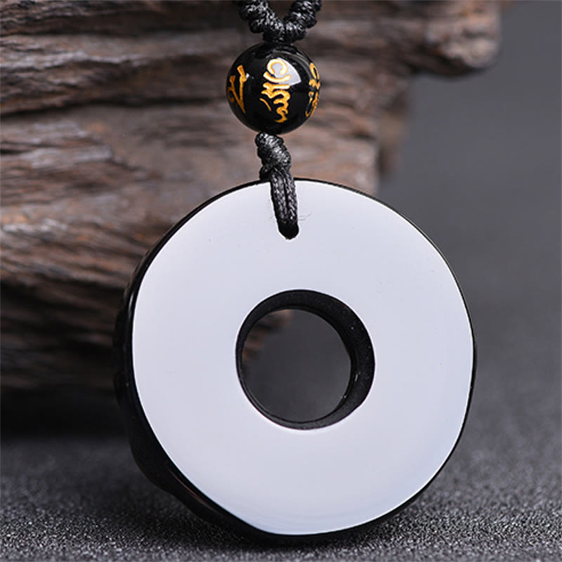 Buddha Essence Pixiu Obsidian Wealth Pendant Necklace