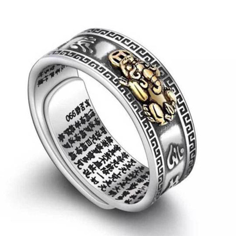 Buddha Essence Lucky FengShui PiXiu Wealth Ring