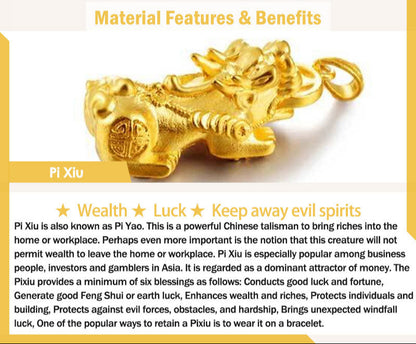 Buddha Essence Lucky FengShui PiXiu Wealth Ring