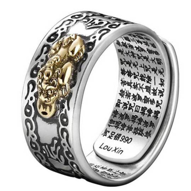 Buddha Essence Lucky FengShui PiXiu Wealth Ring