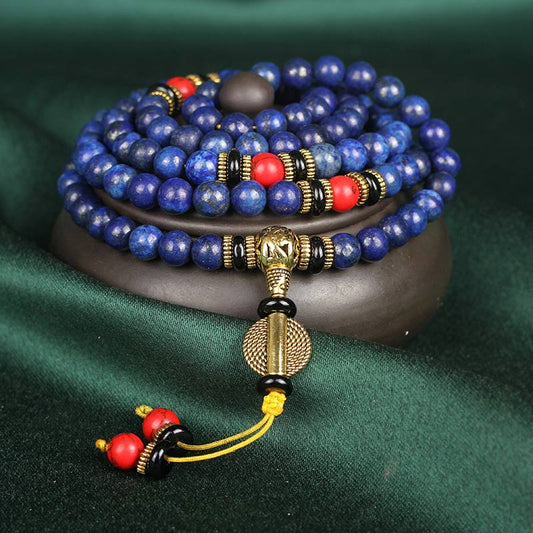 Buddha Essence Tibetan Mala Lapis Lazuli Positive Bracelet Mala Bracelet BS main